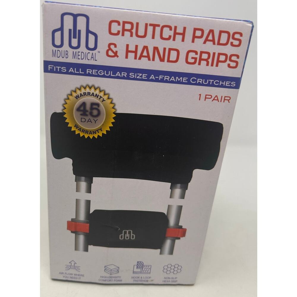 MDUB Medical Crutch Pad & Hand Grips Fits All Regular Size A-Frame Crutches